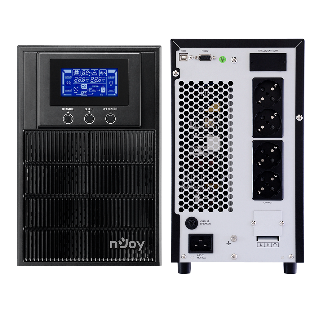 UPS 3000VA 2700W ⚡ Online Dubla Conversie Sinus PUR 3KVA nJoy