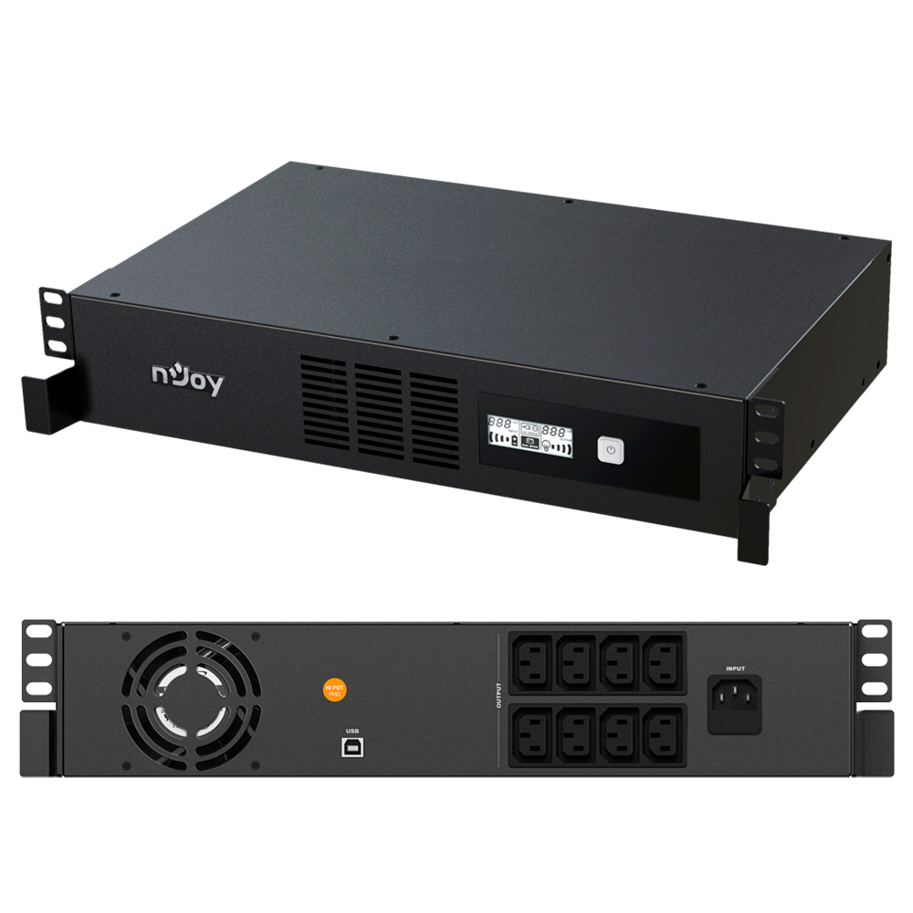 UPS RACKABIL 2U 2000VA 1200W ⚡ Pentru Router, Switch, NAS - nJoy