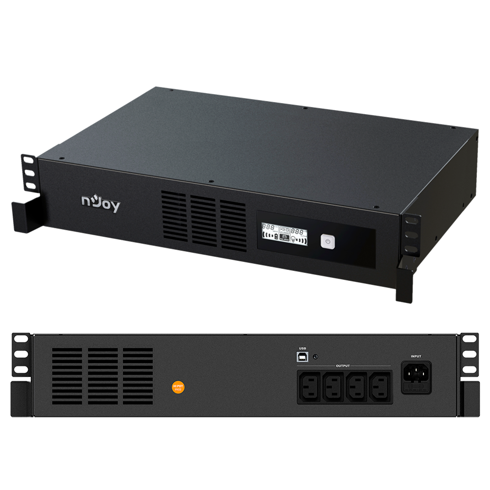 koko　32、52、54、55、56、58 UPS RACKABIL 2U 600VA 360W ⚡ Pentru Router, Switch, NAS - nJoy