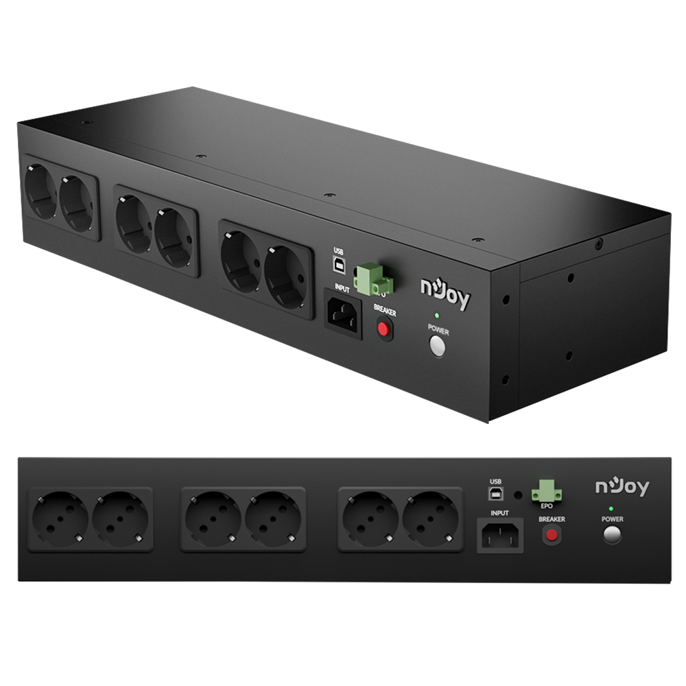 UPS Rackabil 800VA 480W pentru camere supraveghere sistem supraveghere nJoy Theron