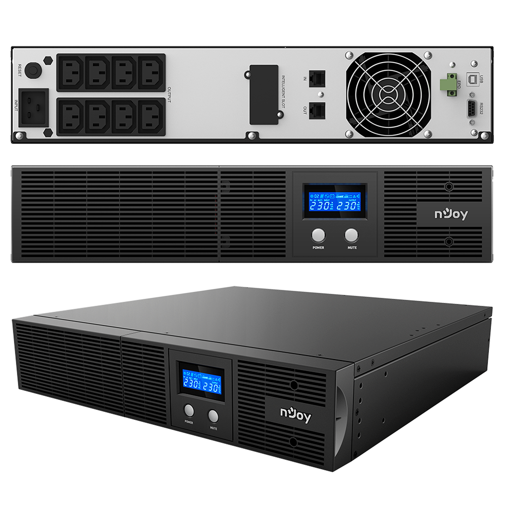 UPS RACKABIL 2U 3000VA 1800W - Line Interactive PRO Servere Entry Level, PC, Calculator, Gaming - nJoy Argus