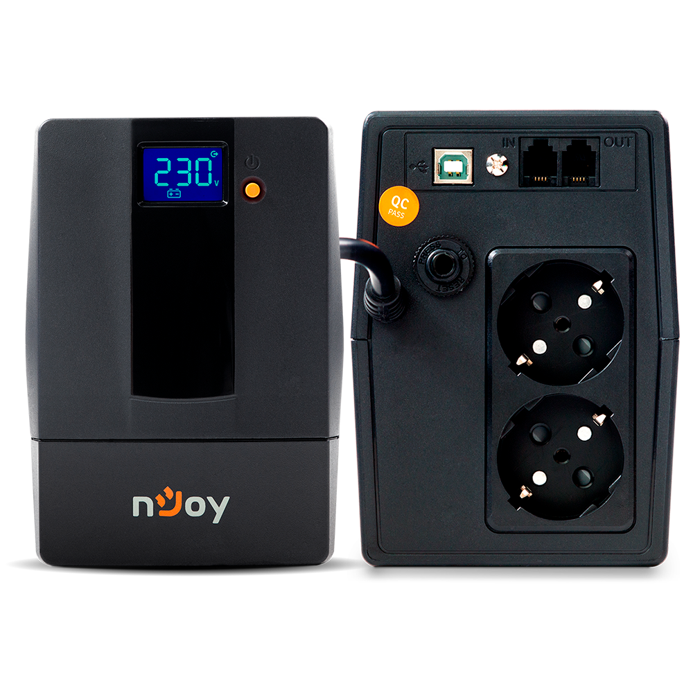 UPS 800VA 480W pentru routere WIFI fata spate Imagine principală a produsului