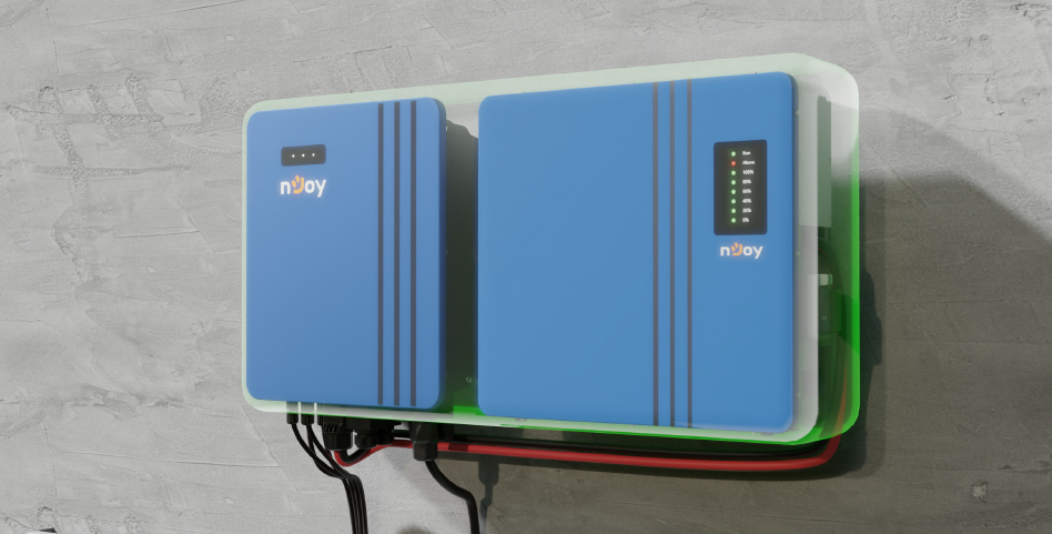 Kit Invertor Hibrid 5kW + Baterie LiFePO4 10kW nJoy