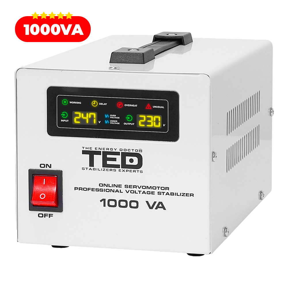Stabilizator Tensiune Servomotor Centrala Termica 1000VA 600W - Regulator TED Electric Imagine secundară a produsului
