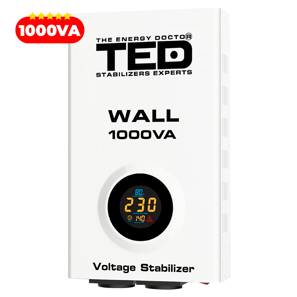Stabilizator Tensiune Centrala Termica 1000VA 600W - Regulator Wall TED Electric Imagine secundară a produsului