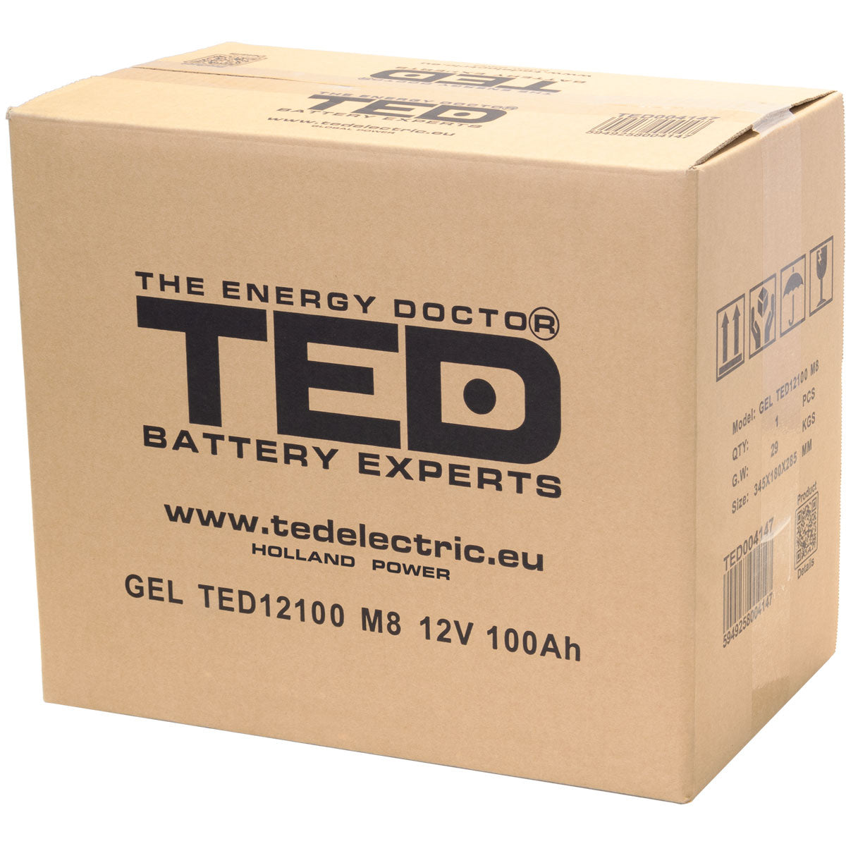 Baterie 100Ah Solara, UPS 12V 100Ah Acumulator TED Electric TED004147