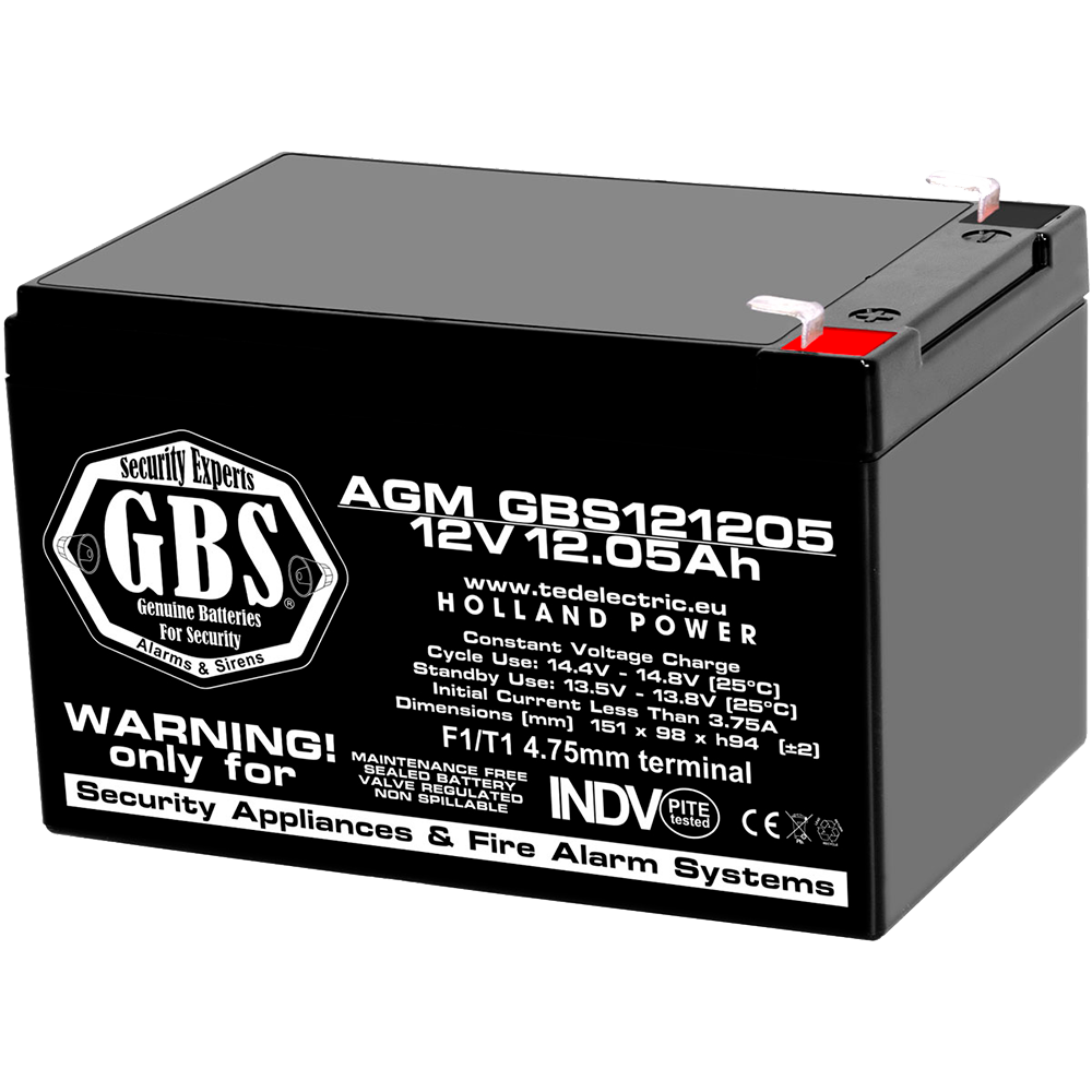 Baterie Alarma 12V 12.05Ah F1 Acumulator TED Electric GBS002693