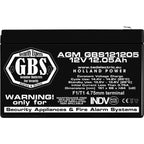 Baterie Alarma 12V 12.05Ah F1 Acumulator TED Electric GBS002693