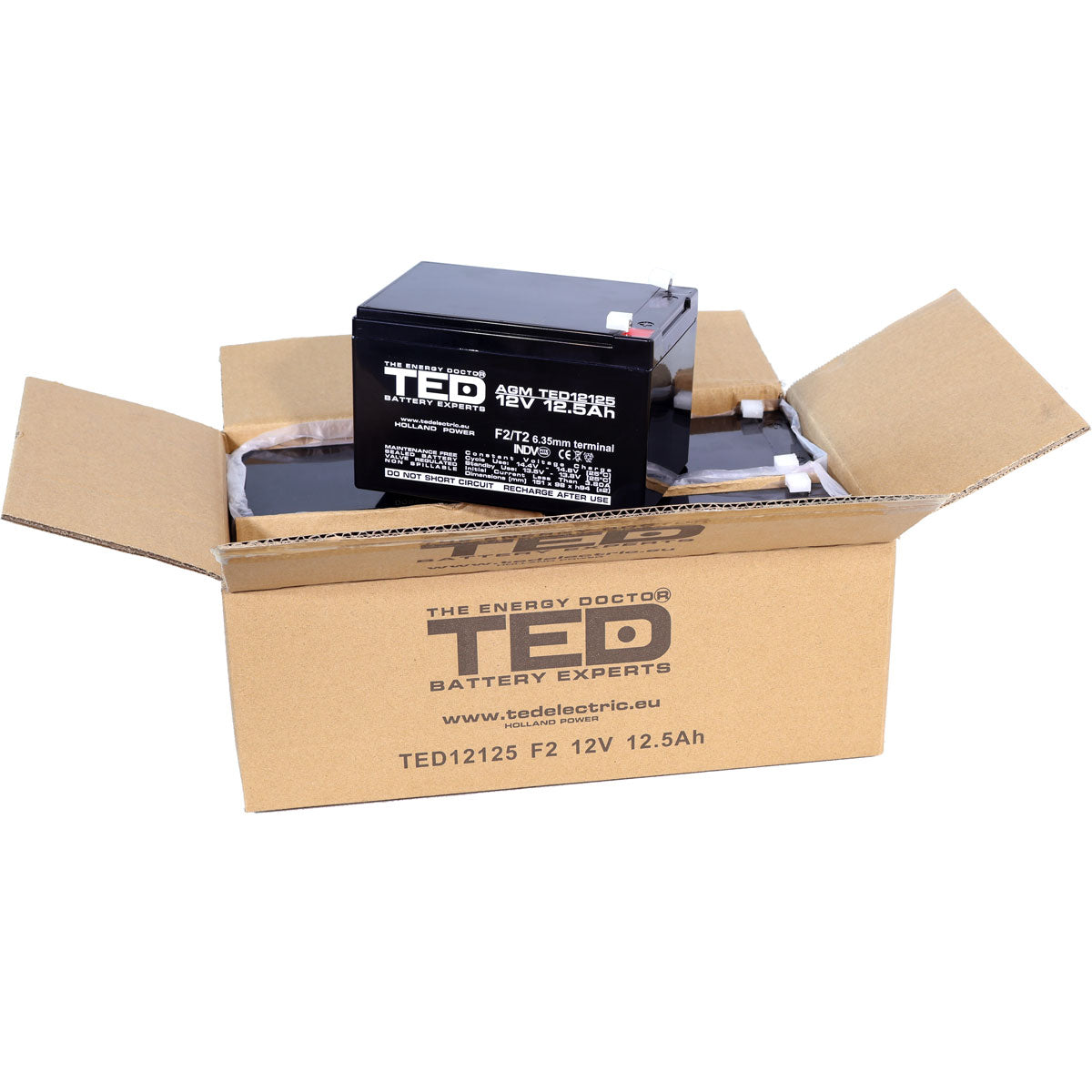 Baterie UPS 12V 12.5Ah F2 Acumulator TED Electric TED002754 Imagine secundară a produsului
