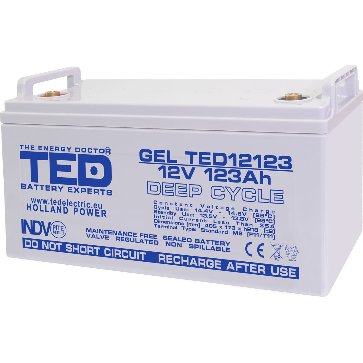 Baterie 120Ah Solara, UPS 12V 123Ah Acumulator TED Electric TED003508