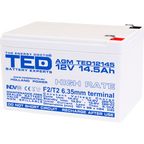 Baterie UPS 12V 14.5Ah F2 High Rate TED Electric TED002792