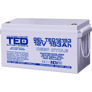 Baterie 150Ah Solara, UPS 12V 153Ah Acumulator TED Electric TED003515