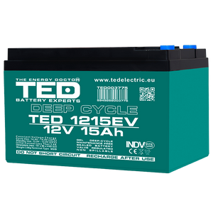 Baterie Bicicleta, Vehicul Electric 12V 15Ah TED Electric TED003775