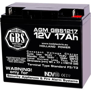 Baterie Alarma 12V 17Ah F3 Acumulator TED Electric GBS002679