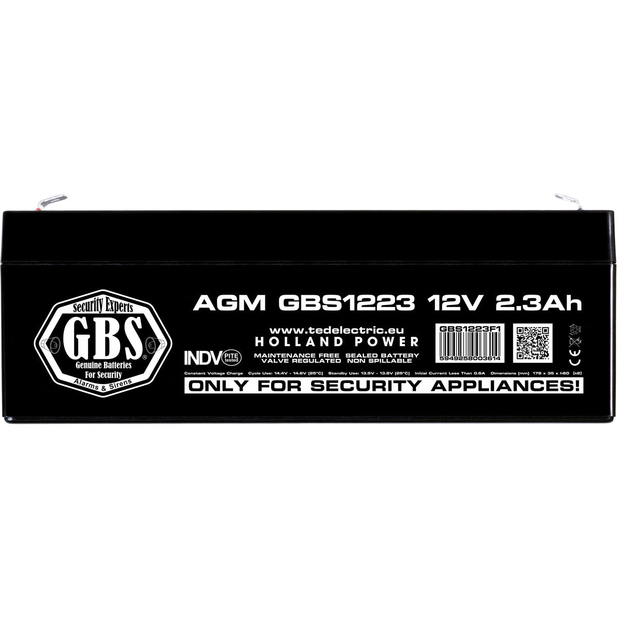 Baterie Alarma 12V 2.3Ah F1 Acumulator TED Electric GBS003614
