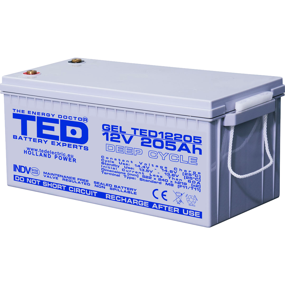 Baterie 200Ah Solara, UPS 12V 205Ah Acumulator TED Electric TED003522
