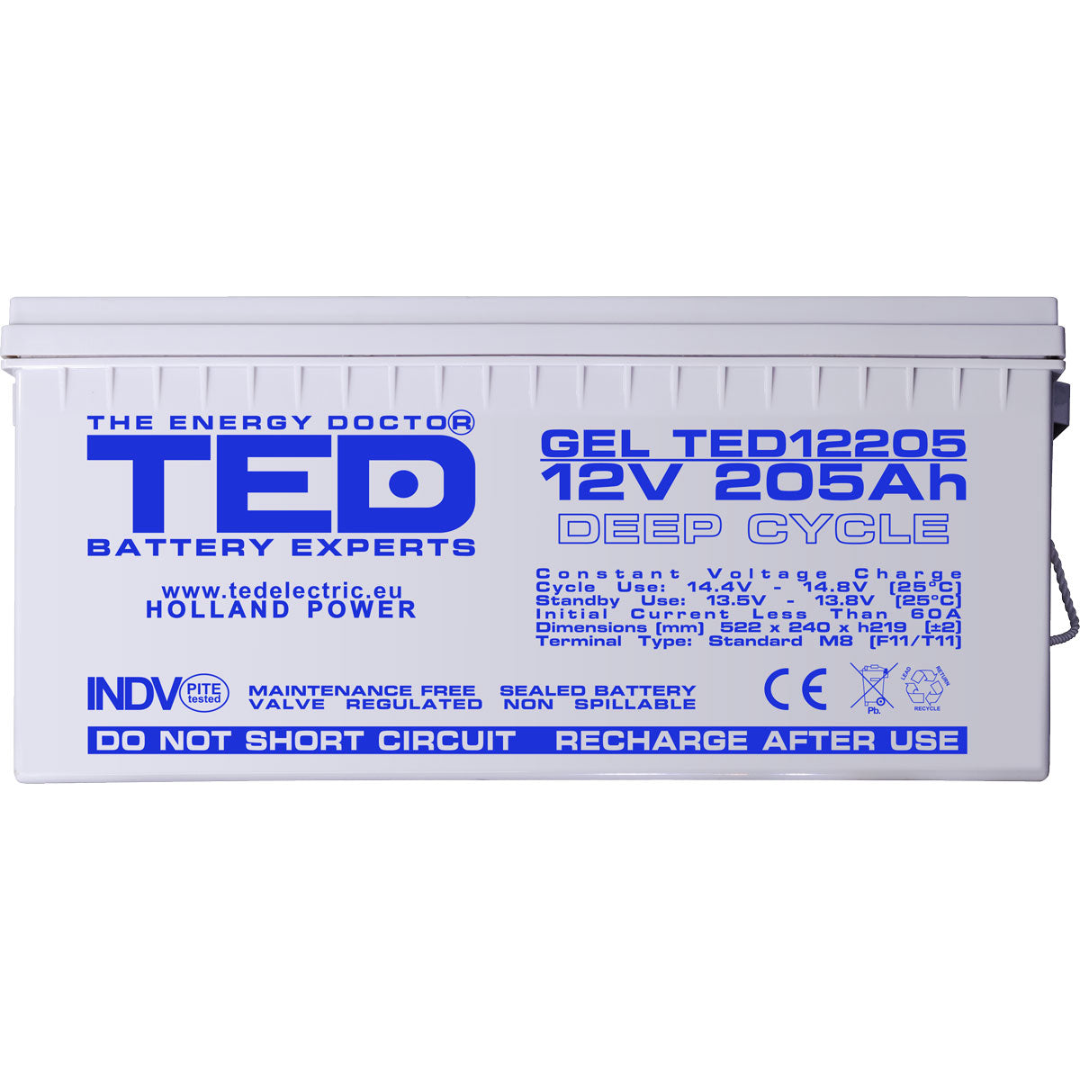 Baterie 200Ah Solara, UPS 12V 205Ah Acumulator TED Electric TED003522