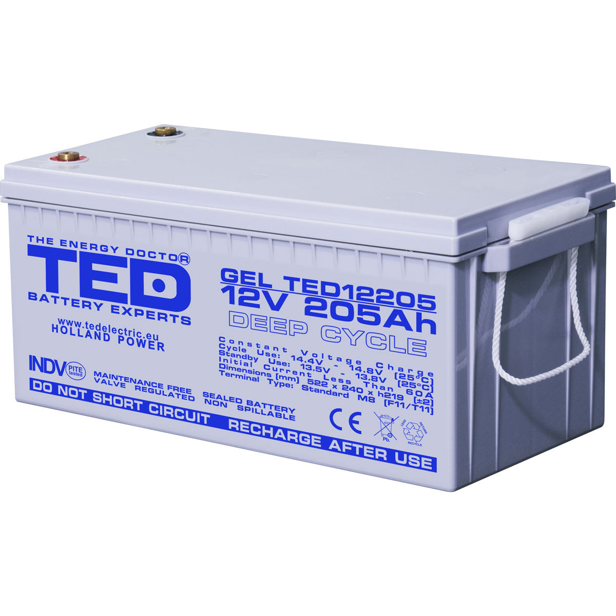 Baterie 200Ah Solara, UPS 12V 205Ah Acumulator TED Electric TED003522