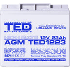 Baterie 12V 23Ah F3 High Rate TED Electric TED003348