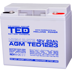 Baterie 12V 23Ah M5 High Rate TED Electric TED003362