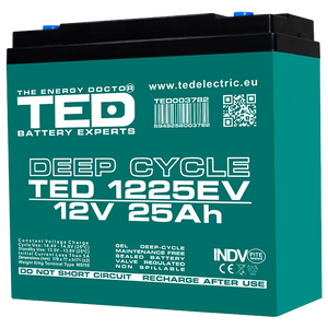 Baterie Bicicleta, Vehicul Electric 12V 25Ah TED Electric TED003782