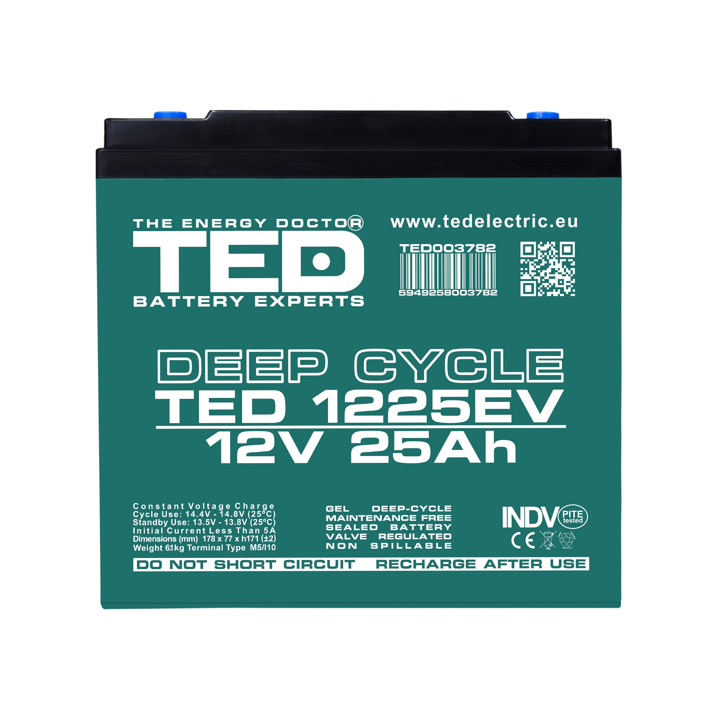 Baterie Bicicleta, Vehicul Electric 12V 25Ah TED Electric TED003782