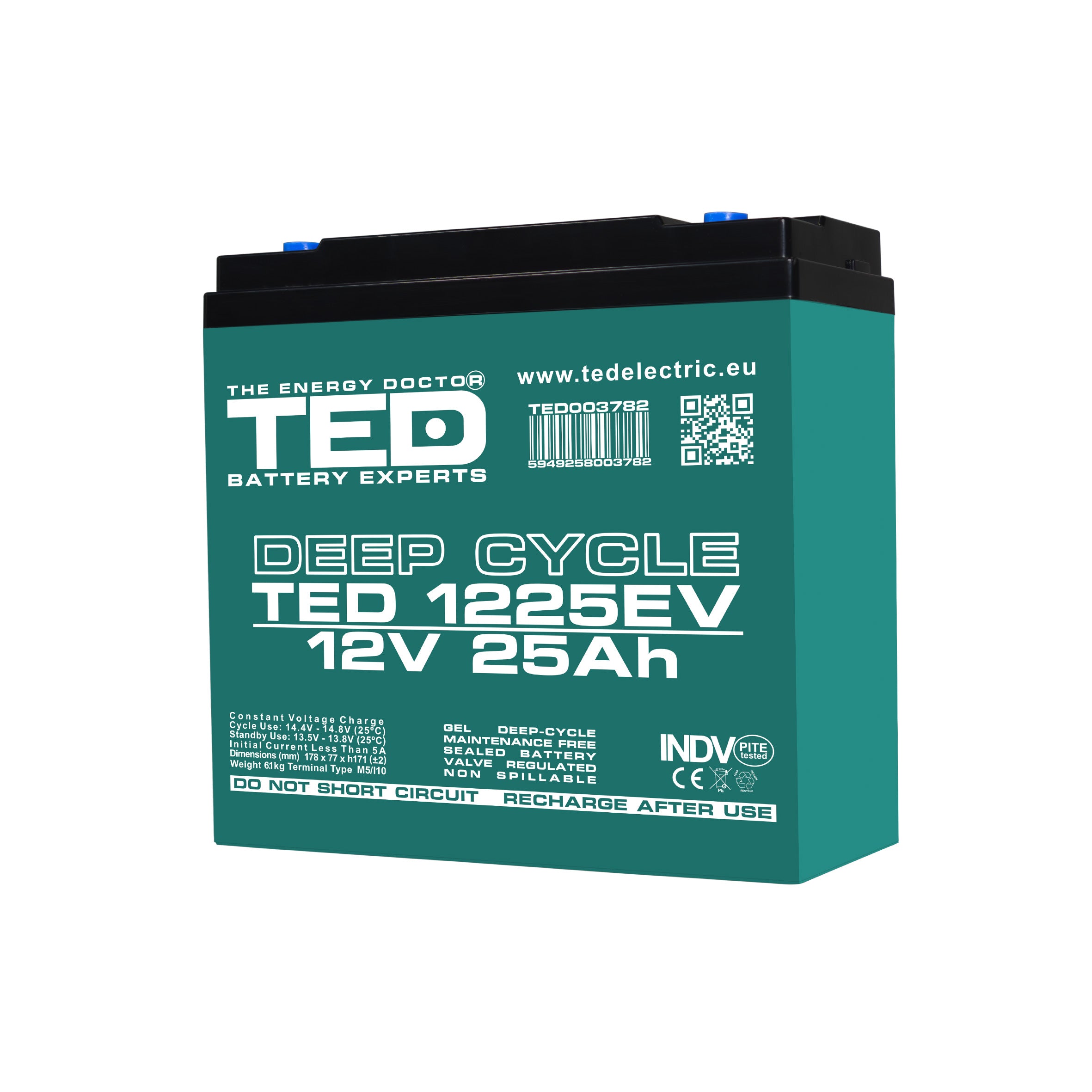Baterie Bicicleta, Vehicul Electric 12V 25Ah TED Electric TED003782