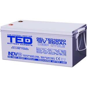 Baterie 250Ah Solara, UPS 12V 260Ah Acumulator TED Electric TED003539