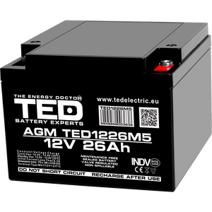 Baterie 12V 26Ah M5 Acumulator TED Electric TED003638