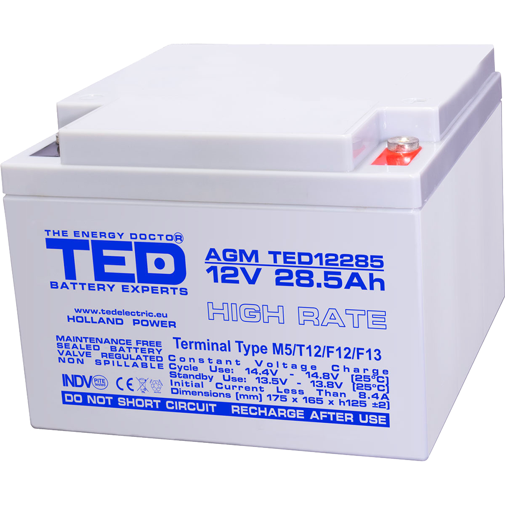 Baterie 12V 28.5Ah M5 High Rate TED Electric TED003447