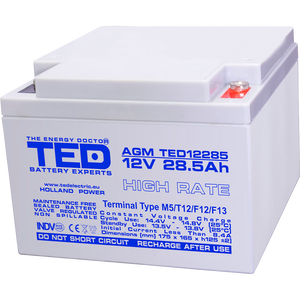 Baterie 12V 28.5Ah M5 High Rate TED Electric TED003447