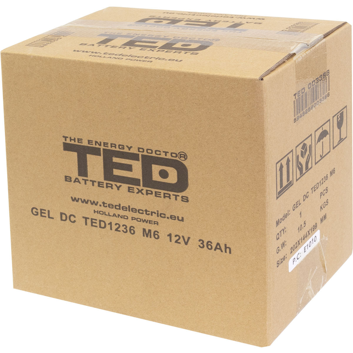 Baterie 35Ah Solara, UPS 12V 36Ah Acumulator Gel TED Electric TED003386