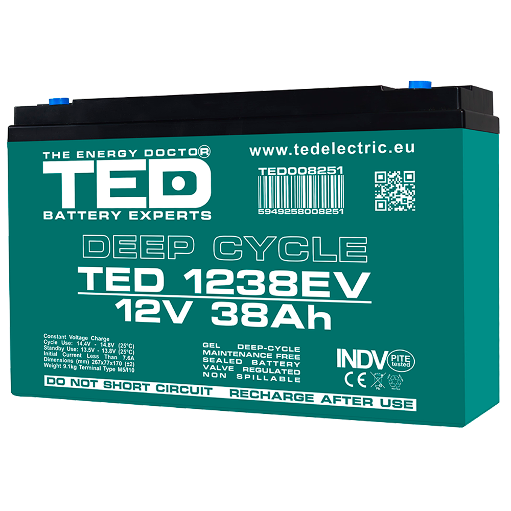 Baterie Carucior, Vehicul Electric 12V 38Ah TED Electric TED008251