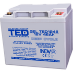Baterie 45Ah Solara, UPS 12V 46Ah Acumulator Gel TED Electric TED003454