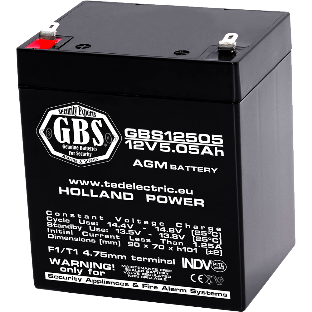 Baterie Alarma 12V 5.05Ah F1 Acumulator TED Electric GBS002631 Imagine principală a produsului