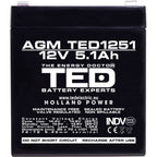 Baterie UPS 12V 5.1Ah F2 Acumulator TED Electric TED003157