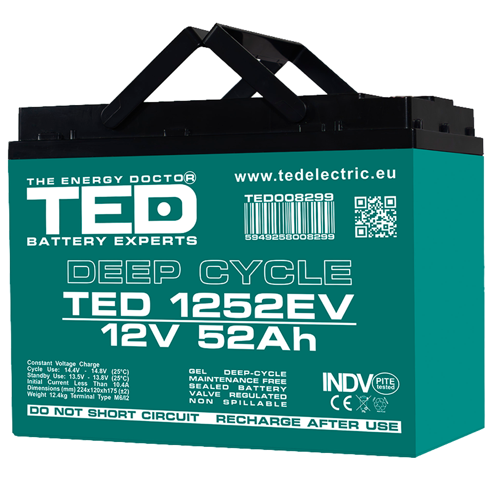 Baterie Carucior, Vehicul Electric 12V 52Ah TED Electric TED008299