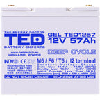Baterie 55Ah Solara, UPS 12V 57Ah Acumulator Gel TED Electric TED003393