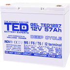Baterie 55Ah Solara, UPS 12V 57Ah Acumulator Gel TED Electric TED003393