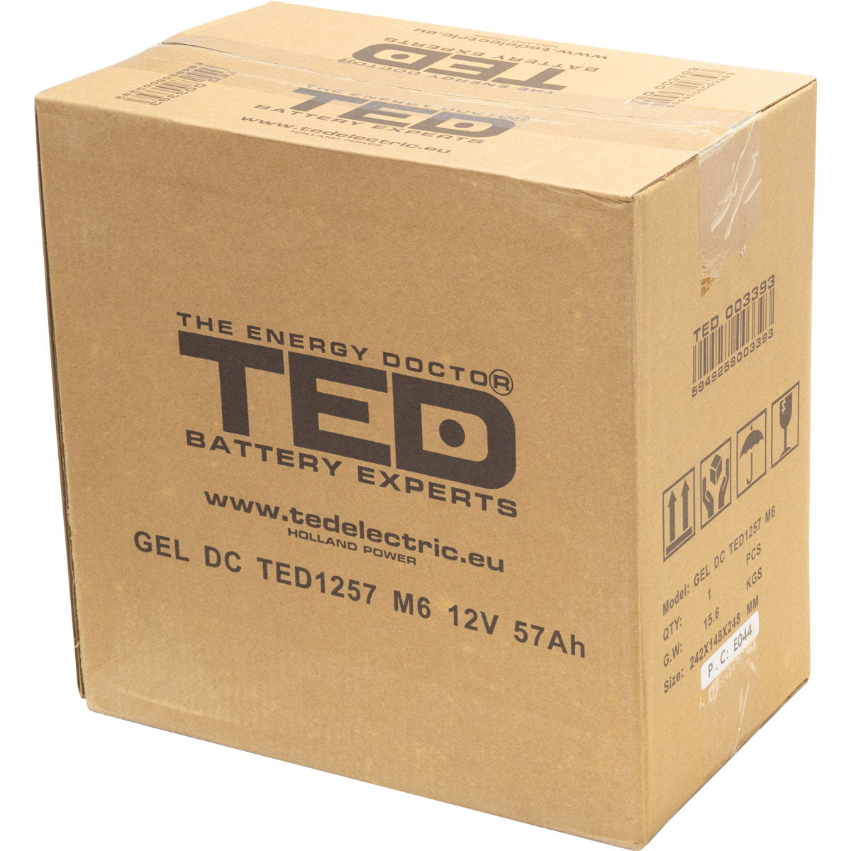 Baterie 55Ah Solara, UPS 12V 57Ah Acumulator Gel TED Electric TED003393
