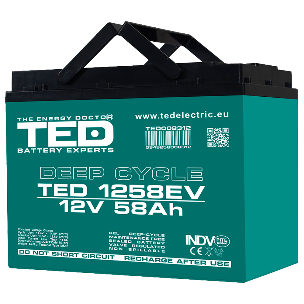 Baterie Carucior, Vehicul Electric 12V 58Ah TED Electric TED008312