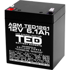 Baterie UPS 12V 6.1Ah F2 Acumulator TED Electric TED003171