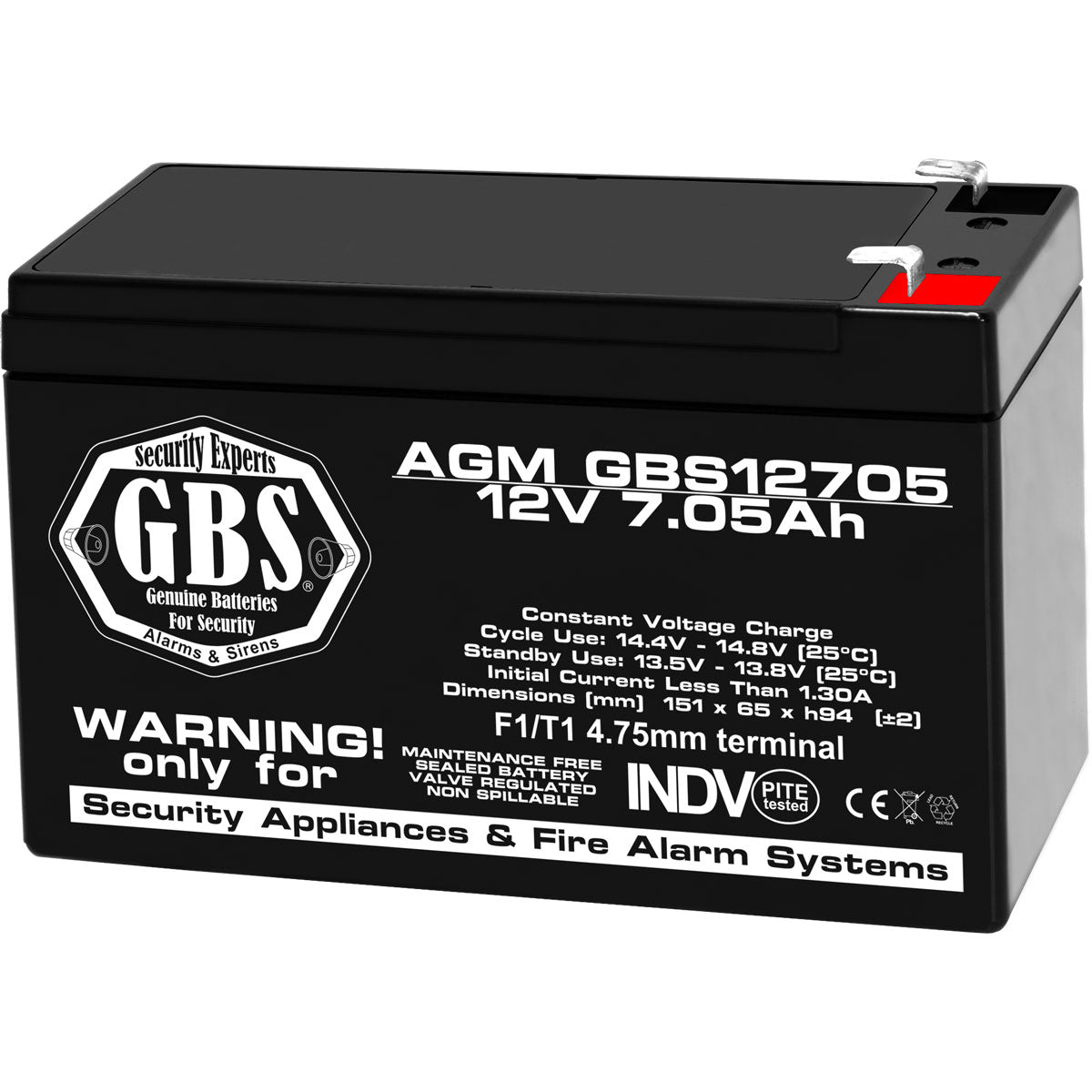 Baterie Alarma 12V 7.05Ah F1 Acumulator TED Electric GBS002655