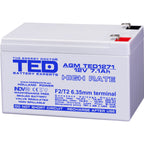 Baterie UPS 12V 7.1Ah F2 High Rate TED Electric TED003300