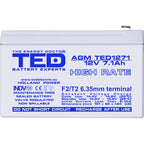 Baterie UPS 12V 7.1Ah F2 High Rate TED Electric TED003300