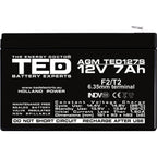 Baterie UPS 12V 7Ah F2 Acumulator Slim TED Electric TED003195