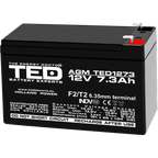 Baterie UPS 12V 7.3Ah F2 Acumulator TED Electric TED003249