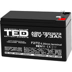 Baterie UPS 12V 7.3Ah F2 Acumulator TED Electric TED003249