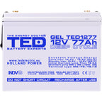 Baterie 75Ah Solara, UPS 12V 77Ah Acumulator Gel TED Electric TED003409