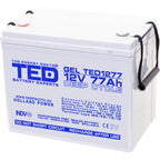 Baterie 75Ah Solara, UPS 12V 77Ah Acumulator Gel TED Electric TED003409